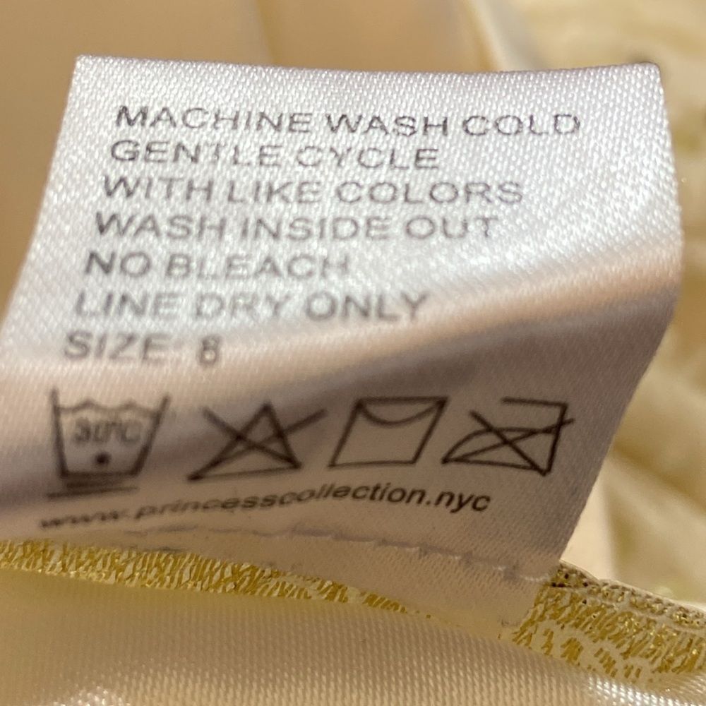 American Princess White and Cream A-Line Sleeveless Dress Size 8 - Picture 11 of 12